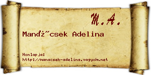 Manácsek Adelina névjegykártya